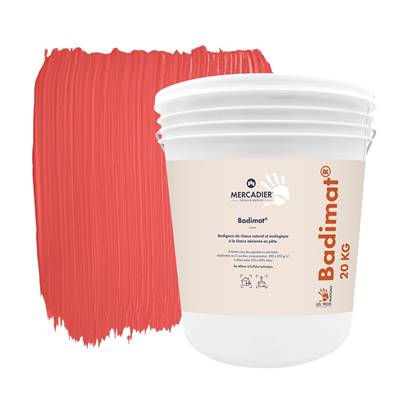 Badigeon Chaux Naturelle Les 3 Matons - Badimat+Pigments(Int/Ext hors ITE) - Roustido - 20 Kg