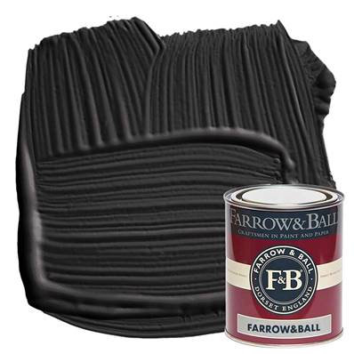 Farrow & Ball - Exterior Eggshell - Peinture Extérieur - 256 Pitch Black - 750 ml