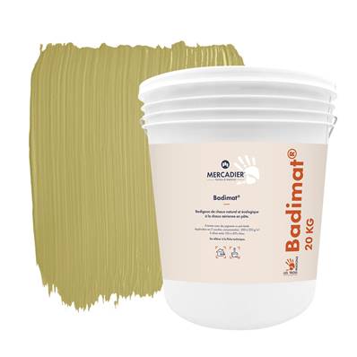 Badigeon Chaux Naturelle Les 3 Matons - Badimat+Pigments(Int/Ext hors ITE) - Pistou - 20 Kg