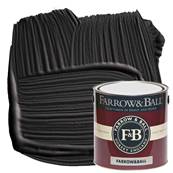 Farrow & Ball - Estate Eggshell - Peinture Satinée - 256 Pitch Black - 2,5 Litres