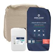 Béton Ciré- Enduit Béton Coloré-Taupe-29,5kg (Poudre en SAC + Liant)
