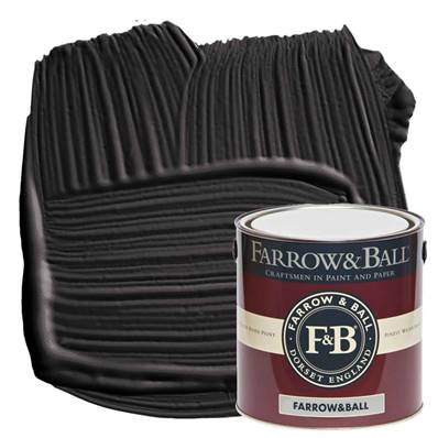 Farrow & Ball - Modern Emulsion - Peinture Lavable - 256 Pitch Black - 2,5 Litres