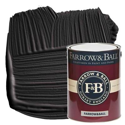 Farrow & Ball - Modern Emulsion - Peinture Lavable - 256 Pitch Black - 5 Litres