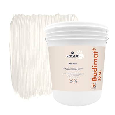 Badigeon Chaux Naturelle Les 3 Matons - Badimat Teinté Pigments (Int/Ext) - Roucas - 20 Kg