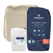 Béton Ciré- Enduit Béton Coloré-Noisette-29,5kg (Poudre en SAC + Liant)