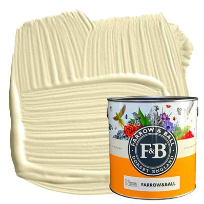 Farrow & Ball - Estate Eggshell - Peinture Satinée - NHM W7 Skimmed Milk White - 2,5 L