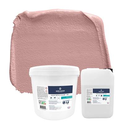 Béton Ciré- Enduit Béton Coloré-Blush-29,5kg (Poudre en SEAU + Liant)