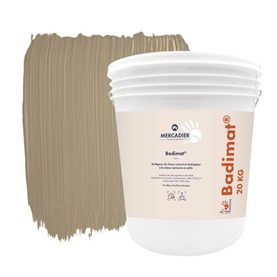 Badigeon Chaux Naturelle Les 3 Matons - Badimat Teinté Pigments (Intérieur) - Cafouch - 20 Kg