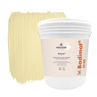 Badigeon Chaux Naturelle Les 3 Matons - Badimat Teinté Pigments (Int/Ext) - Oli - 20 Kg