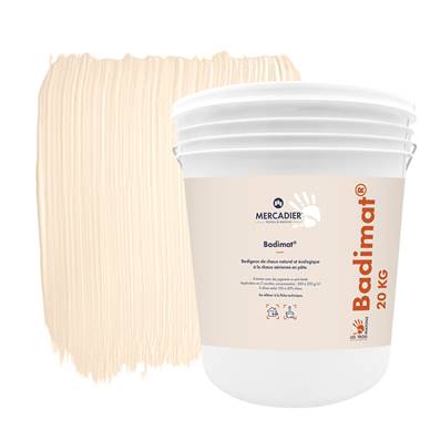 Badigeon Chaux Naturelle Les 3 Matons - Badimat Teinté Pigments (Int/Ext) - Calisson - 20 Kg