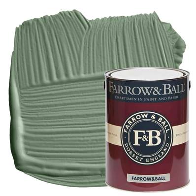 Farrow & Ball - Estate Eggshell - Peinture Satinée - 79 Card Room Green - 5 Litres