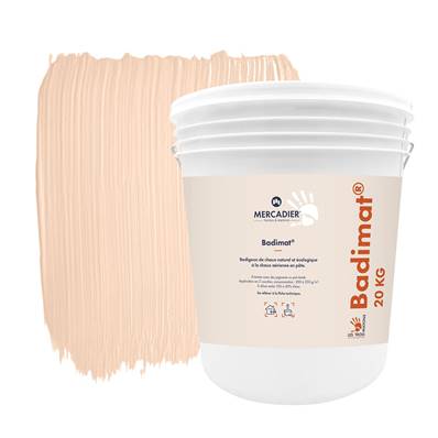 Badigeon Chaux Naturelle Les 3 Matons - Badimat Teinté Pigments (Int/Ext) - Bougnette - 20 Kg