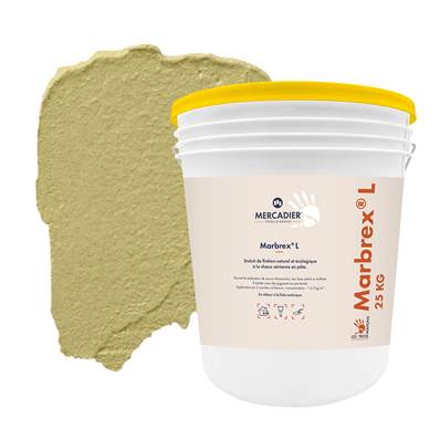 Enduit Chaux Naturelle Les 3 Matons - MarbrexL+Pigment (Int/Ext hors ITE) - Pistou - 25 Kg