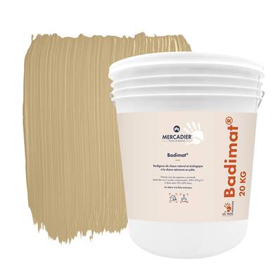 Badigeon Chaux Naturelle Les 3 Matons - Badimat Teinté Pigments (Int/Ext) - Marjolaine - 20 Kg