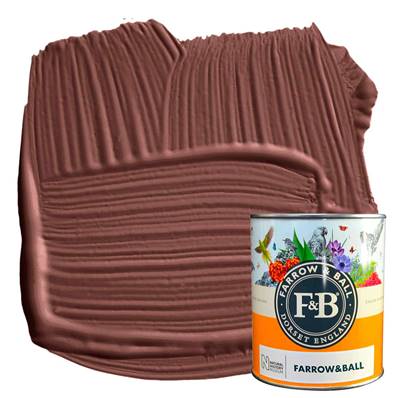 Farrow & Ball - Estate Eggshell - Peinture Satinée - NHM W101 Deep Reddish Brown - 750 ml