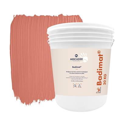 Badigeon Chaux Naturelle Les 3 Matons - Badimat Teinté Pigments (Int/Ext) - Santoun - 20 Kg