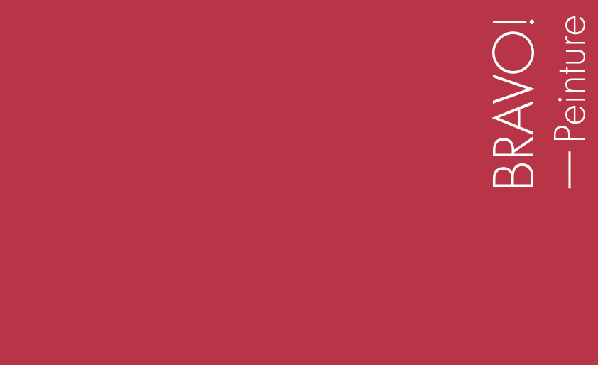 Couleur Peinture Bravo! : Rouge vibrant, à peine rosé. Moins vif que le CALYPSO