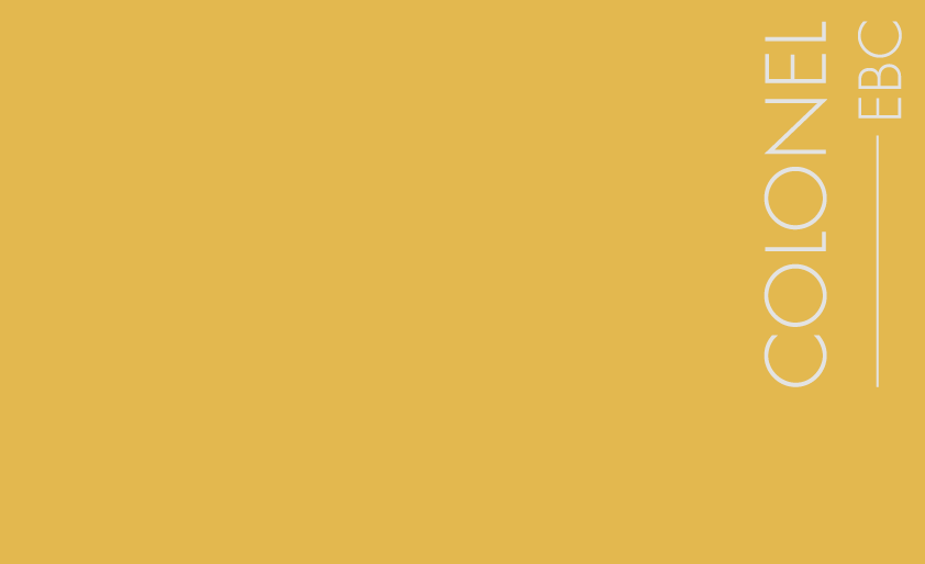 Couleur Colonel : Un jaune miel aux reflets terre et ocre pour un rendu sourd et chaleureux.