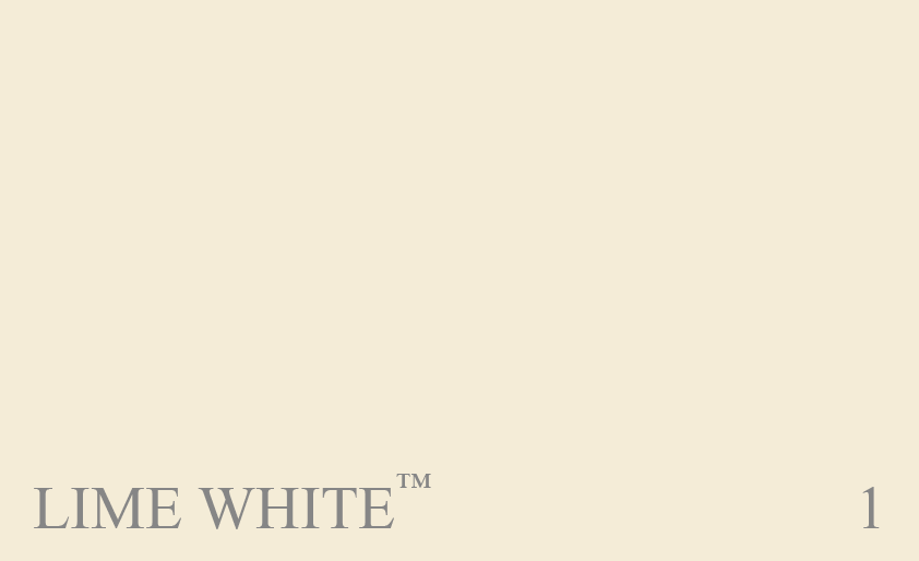 Couleur Peinture Farrow & Ball 01 Lime White : Couleur neutre. Aucune date, simplement la couleur dune peinture  la chaux ou dune dtrempe douce dun blanc particulirement vif, sans aucune coloration.