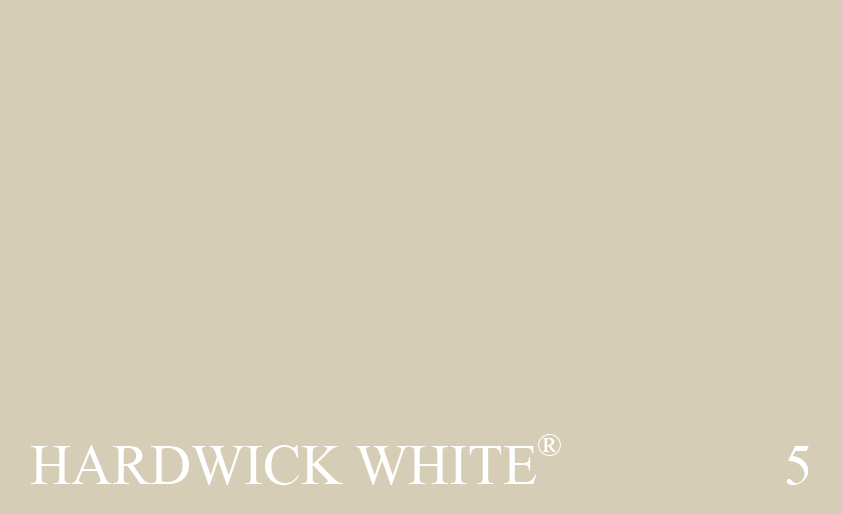Couleur 05 Hardwick White : Couleur neutre. Le coloris utilisé pour rafraîchir l’ancien lait de chaux blanc à Hardwick Hall. Une couleur qu’il est difficile de qualifier de blanche, sauf sur de grandes surfaces ou en association avec des couleurs très foncées.