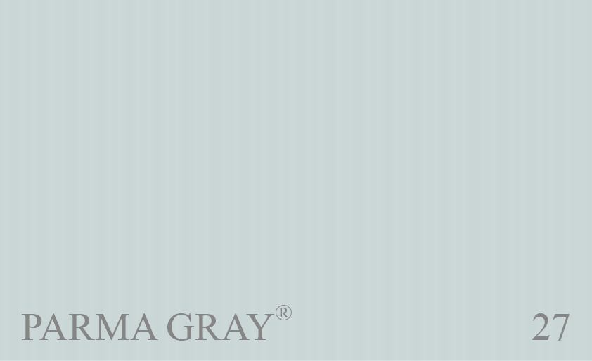 Couleur 27 Parma Gray : Même si le nom et l’échantillon sont de John Fowler, cette couleur est sans doute inspirée des années 1830 et 1840.