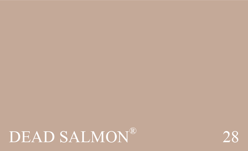Couleur Peinture Farrow & Ball 28 Dead Salmon : Ce nom provient d’une ancienne facture établie pour de la peinture utilisée dans la bibliothèque de Kedleston en 1805. Bien que l’analyse suggère que la couleur est en fait bien plus proche du no. 21 Ointment Pink, la couleur Dead Salmon® illustrée ici est d’un caractère plus « défraîchi » que la couleur d’origine.