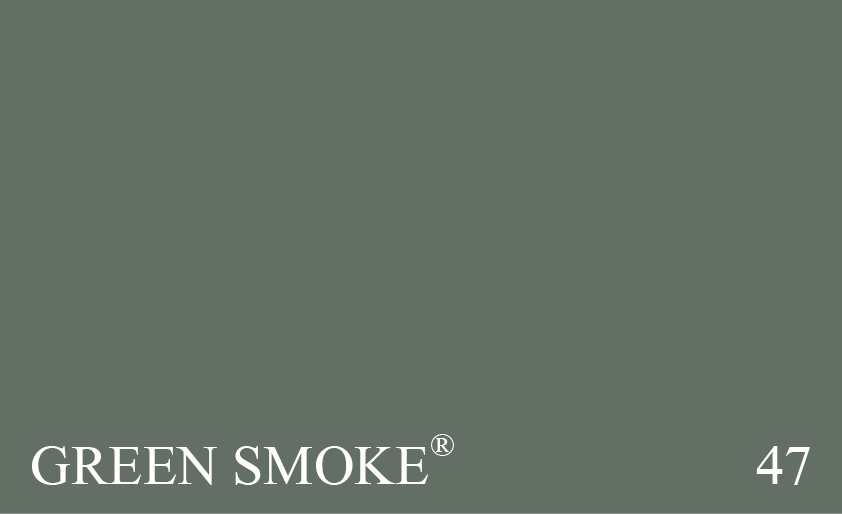 Couleur Peinture Farrow & Ball 47 Green Smoke : Une couleur vert/bleu/gris populaire dans la deuxième moitié du XIXème siècle.