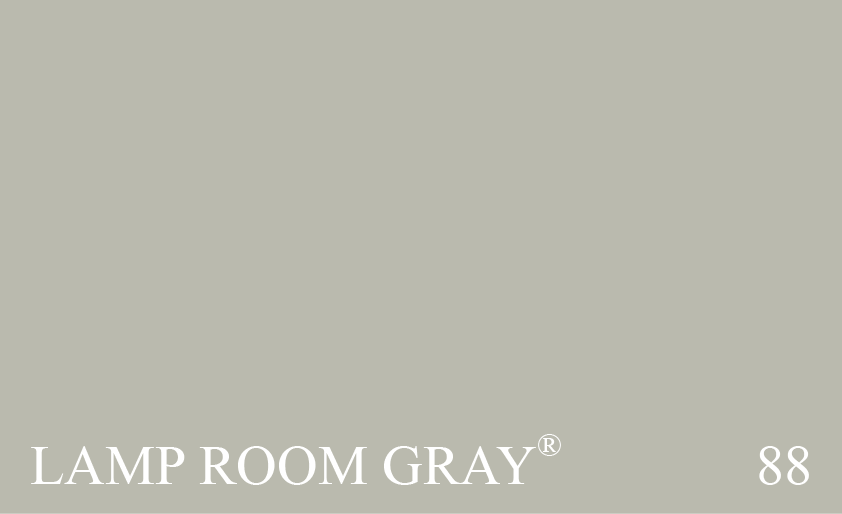 Couleur 88 Lamp Room Gray : Une correspondance parfaite avec le blanc d’origine sali par le mouchage des lampes à pétrole. Voir également no. 5 Hardwick White.