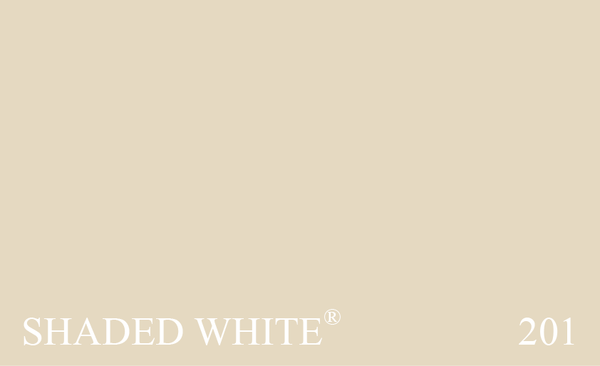 Couleur 201 Shaded White : Couleur neutre. Un peu plus fonce que le no. 3 Off-White et plus claire que le no. 4 Old White. Peut galement tre utilise comme couleur  taupe  claire.