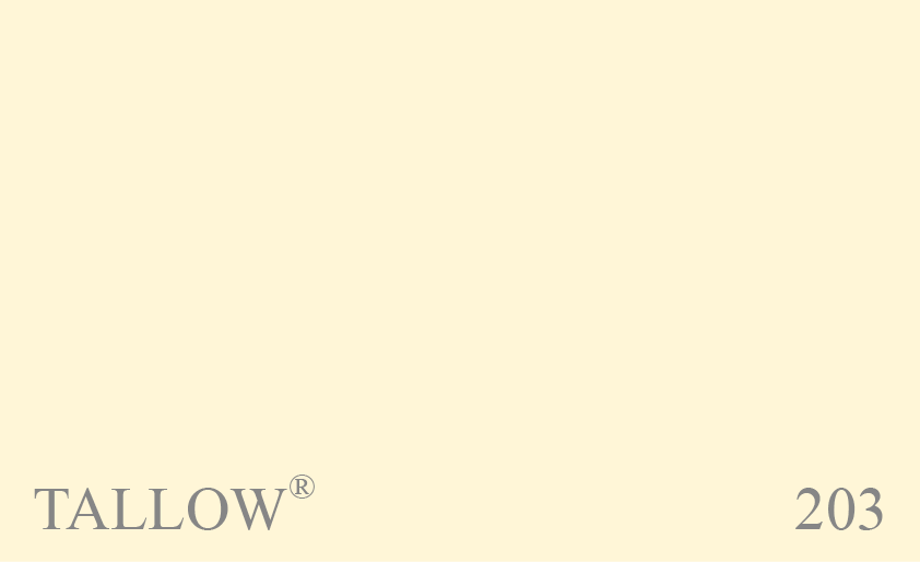 Couleur Peinture Farrow & Ball 203 Tallow : Couleur chaude. Un blanc cassé clair avec une pointe de jaune.