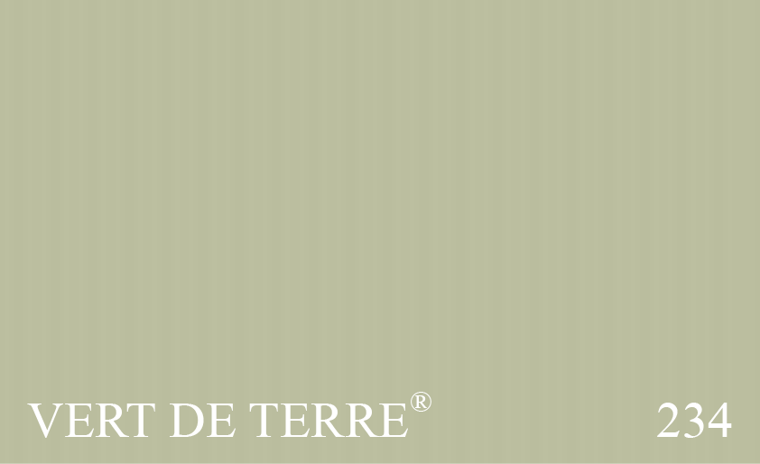 Couleur 234 Vert de Terre : Son nom rappelle le pigment terre verte et prte  sourire. Cet excellent coloris vert, plus fonc et plus froid que le trs populaire no. 32 Cooking Apple Green, reste cependant plus clair et dune teinte moins  pierre  que le no. 11 Stone White.