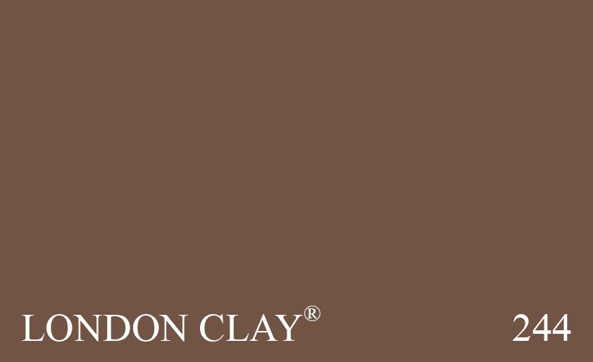 Couleur 244 London Clay : Moins vert et donc plus chaud quun bon nombre des neutres plus foncs de notre palette. Un brun attrayant, plus fonc que le n 6 London Stone et qui convient comme couleur  part entire.