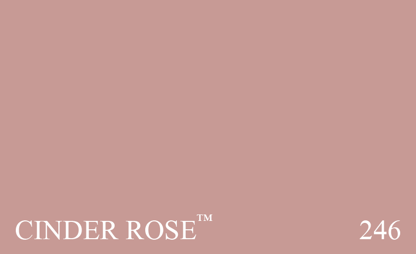Couleur Peinture Farrow & Ball 246 Cinder Rose : Ton frais. Ne contient qu’un soupçon du pigment jaune que l’on trouve dans de nombreux roses ordinaires.
