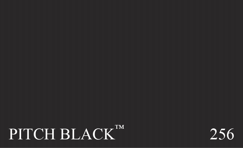 Couleur 256 Pitch Black : Un noir plus vrai et plus intense que le n° 57 Off-Black.