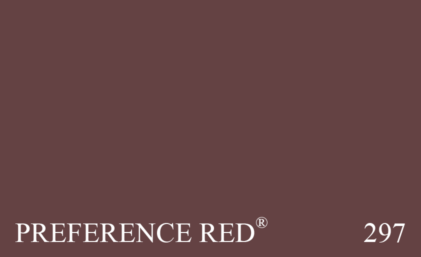 Couleur Peinture Farrow & Ball 297 Preference Red : Notre rouge le plus riche le plus profond, cette couleur baroque est nommée en l'honneur de notre nom commercial d'origine. le rouge préféré des maisons modernes