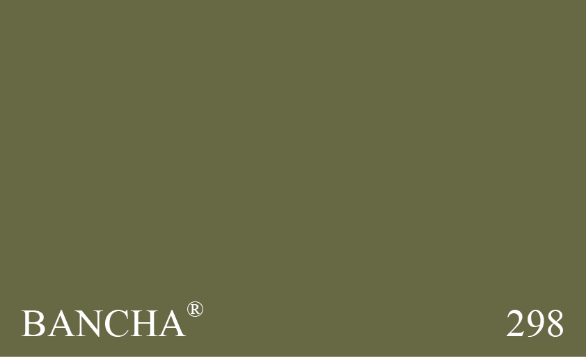 Couleur 298 Bancha : Ce vert moderne du milieu du sicle est une version plus sombre de l'olive trs apprcie. Nomm d'aprs des feuilles de th japonais, il procure un sentiment de scurit