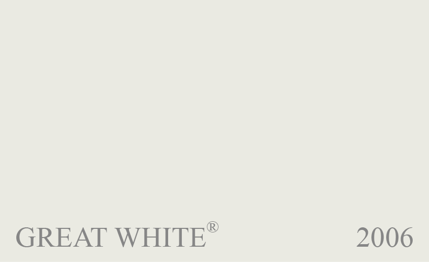 Couleur Peinture Farrow & Ball 2006 Great White : Couleur neutre/chaude. Un blanc vif, ni jaune, ni froid.