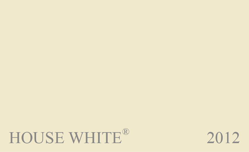 Couleur Peinture Farrow & Ball 2012 House White : Couleur chaude. Un blanc cassé clair, légèrement jaune.