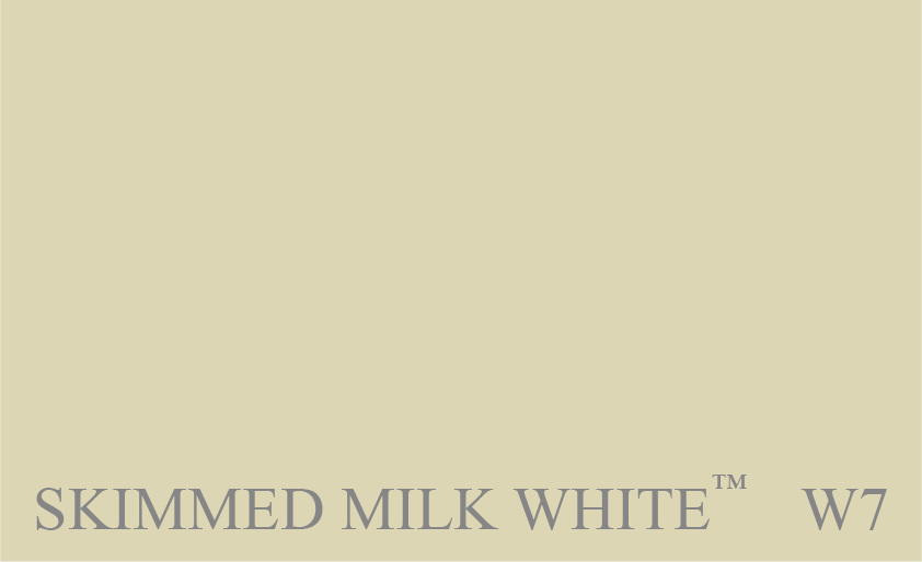 Couleur Peinture Farrow & Ball NHM W7 Skimmed Milk White : Blanc cassé, demi teinte