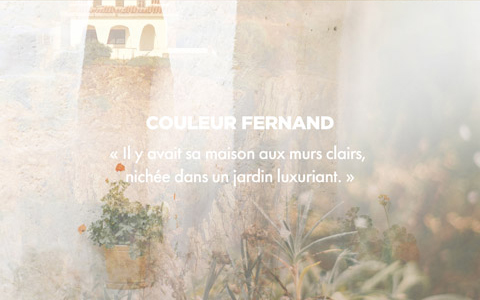 Couleur FERNAND -  Il y avait sa maison aux murs clairs, niche dans un jardin luxuriant. 