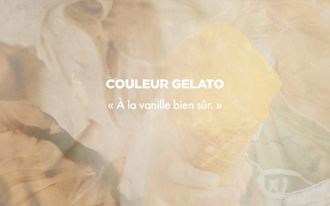 Couleur GELATO - « À la vanille bien sûr. »