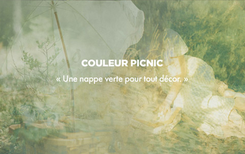 Couleur PICNIC -  Une nappe verte pour tout dcor. 