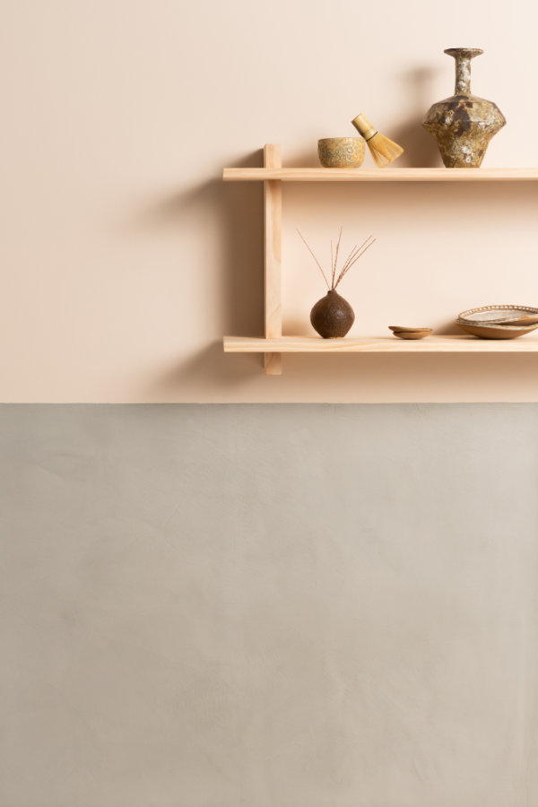 Collection Odo par Heju x Mercadier - Peinture couleur HADA et Béton Ciré couleur FUJI