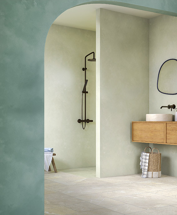 Inspiration salle de bain aux couleurs FIGUIER et AGAVE de la Collection 20 ans Inspiration salle de bain aux couleurs FIGUIER et AGAVE de la Collection 20 ans